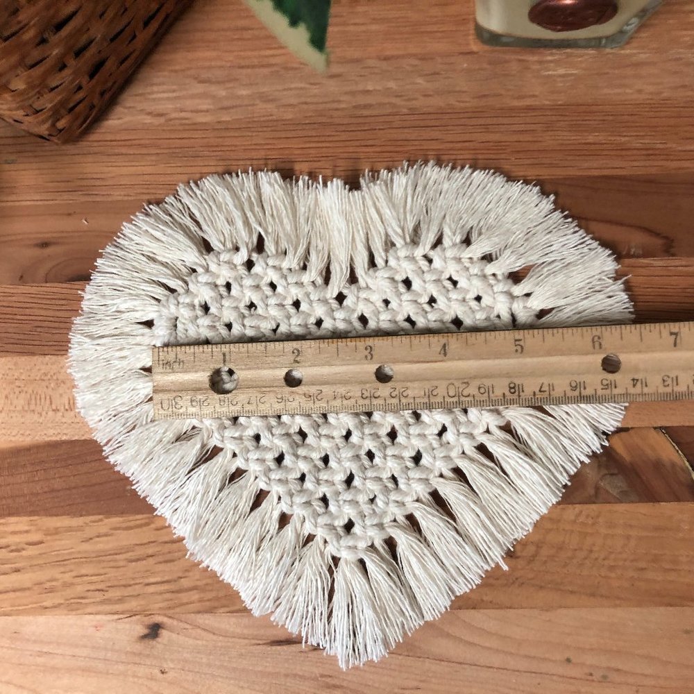 Handmade Boho 100% Cotton Macramé coasters - OFF WHITE. - Picture 8 of 11